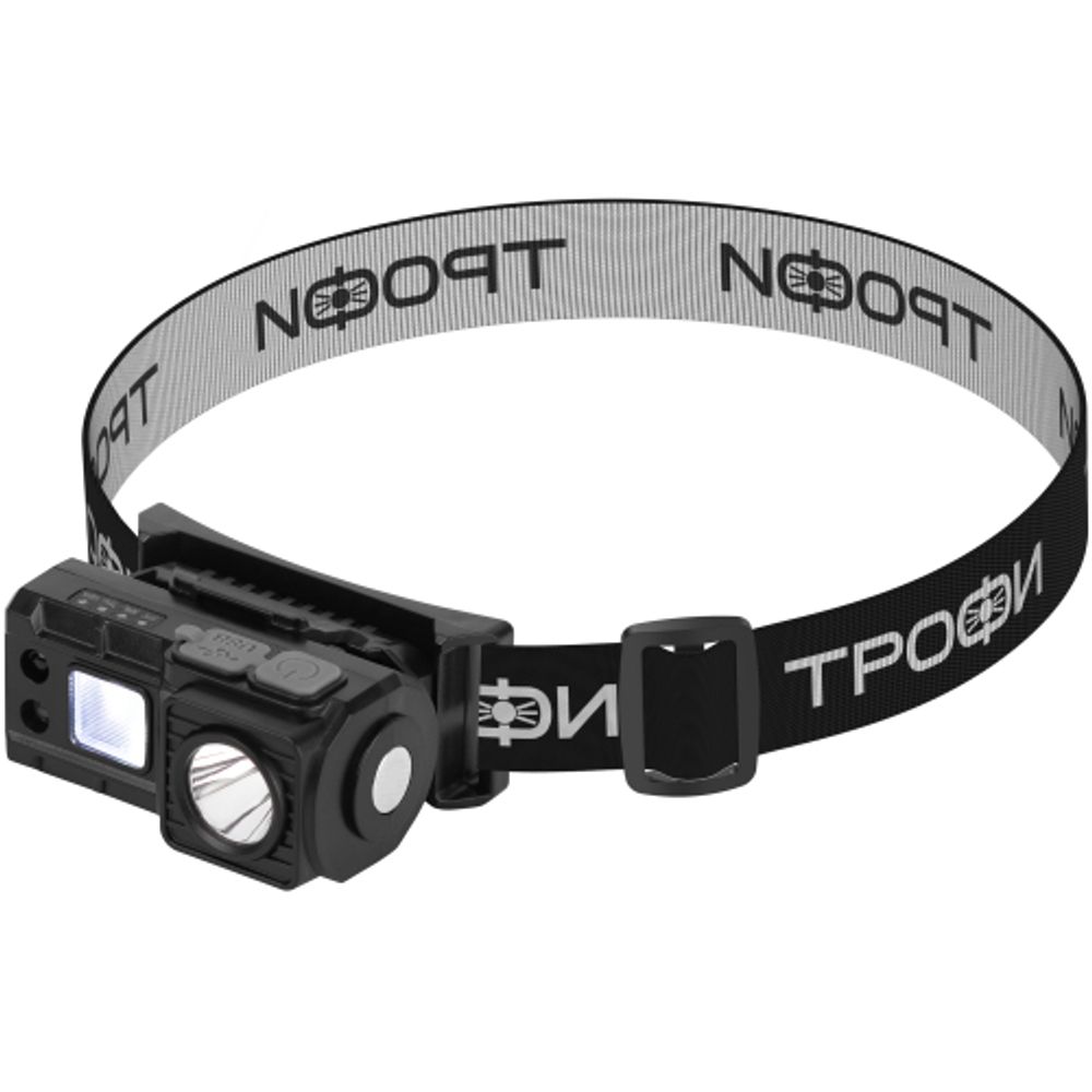 Фонарь налобный светодиодный Трофи GA-102 аккумуляторный 3 Bт сенсорное управление магнит клипса 5 режимов | Налобные фонари