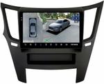 Магнитола для Subaru Legacy 5, Outback 4 2009-2014 (левый руль, рамка черная) - Teyes CC3-2K-360 монитор 9.5" 2K QLED на Android 10, Быстрая, CarPlay, 4G SIM-слот, 4 камеры в комплекте