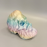 Бородатый череп фигурка для декора интерьера, арт-объект, 3D печать, 24,5 см., градиентный
