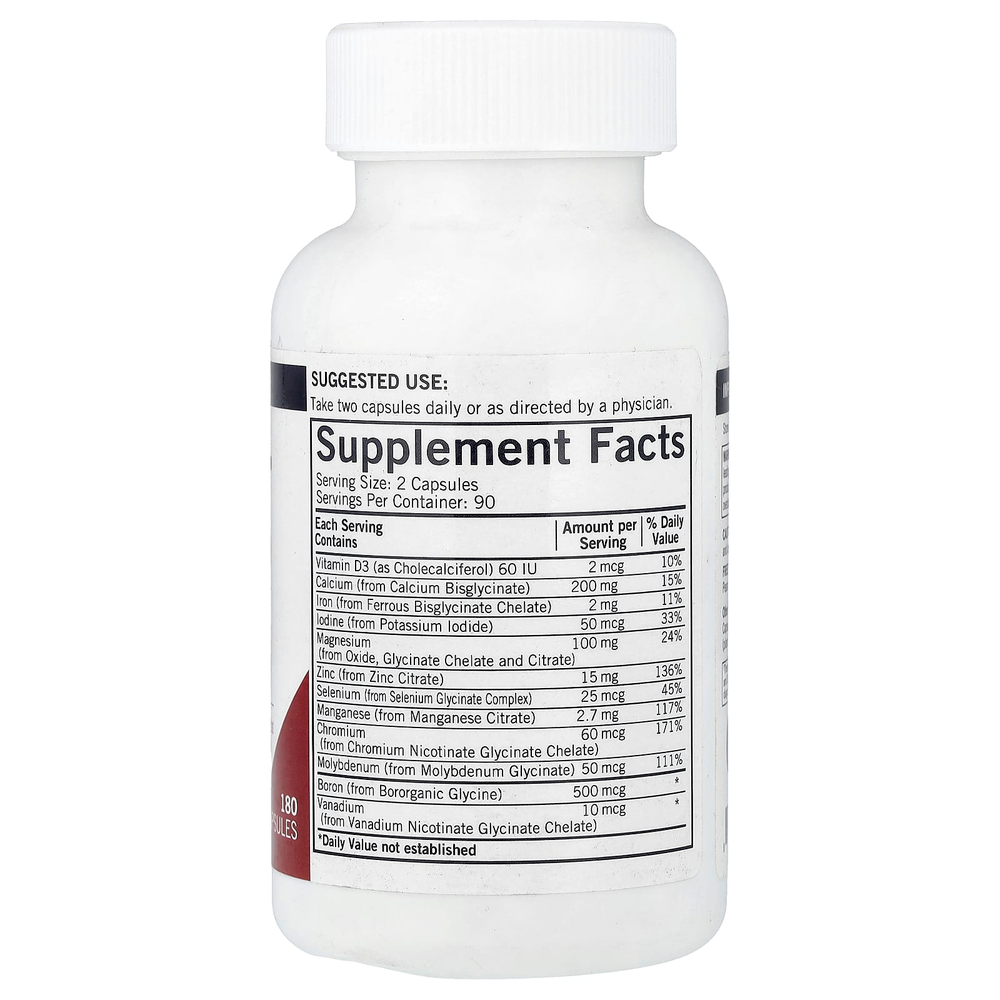 Kirkman Labs, Advanced Mineral Support, 180 капсул