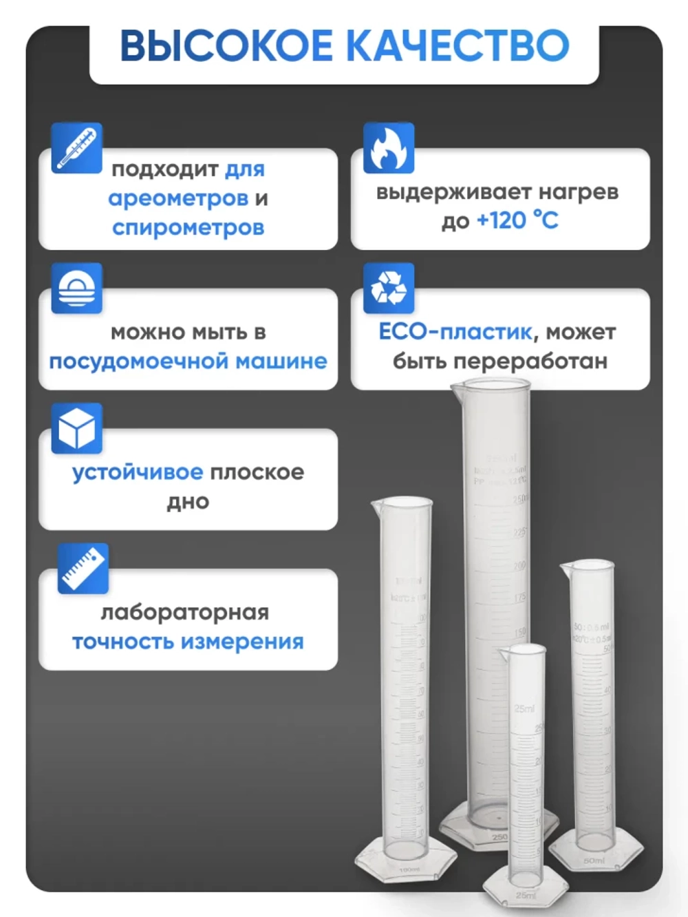 Цилиндр п/п 100 мл, Лаборио