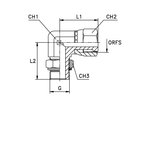 Штуцер FMG90 ORFS 9/16 - BSP 1/8 (обжатая гайка)