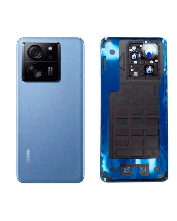 Задняя крышка для Xiaomi Mi 13T (Синяя) со стеклом камеры