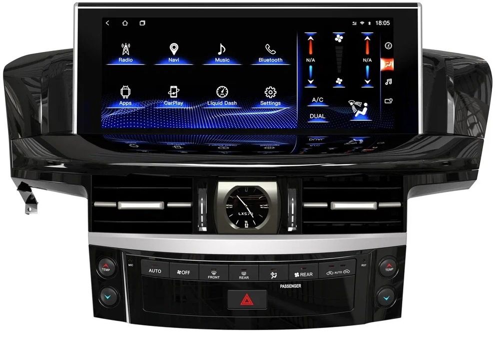 Магнитола для LX 570 2007-2015 (топовые комплектации) - Kuberg ZH-L1209BX на Android 12, Быстрая, CarPlay, 4G SIM-слот