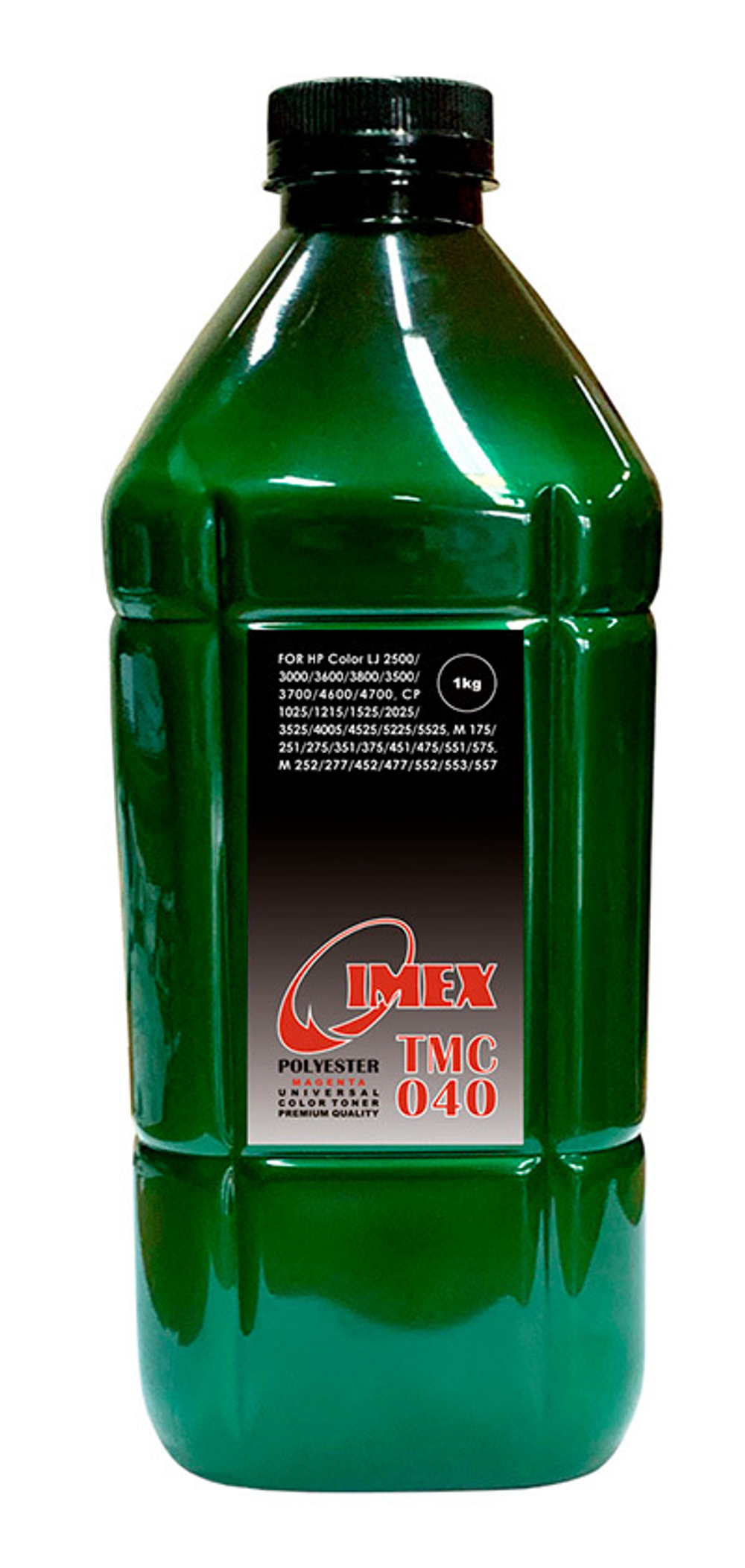 Тонер IMEX тип TMC 040 для HP Color Универсальный (1кг, пурпурный, Polyester) Green Line