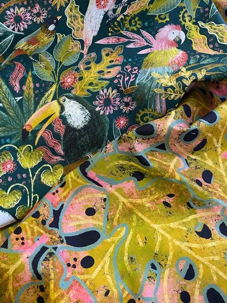 ТРОПИЧЕСКИЙ ЛЕС #6, 100% хлопок Handmade Fabrics 10