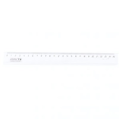 Линейка пластик 25см прозрачная (Л-9301) (Проф-Пресс)