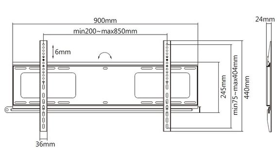 Exell EXi-H1284-AF - кронштейн настенный фиксированный