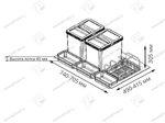 S-2554-A Система сортировки в базу 800 мм, Starax Order2/Старакс Одэ 2 (740-705x490-415x305 мм), ант