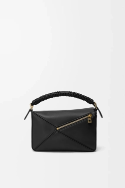 Loewe Маленькая сумка Puzzle из гладкой телячьей кожи и кожи ягненка наппа, черный