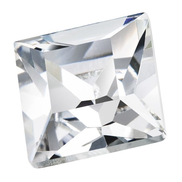 Стразы стекло 6х6 мм, 12 шт, белый (crystal), Preciosa 435-23-615