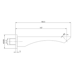 Излив для ванны Lemark LM5881CW встраиваемый