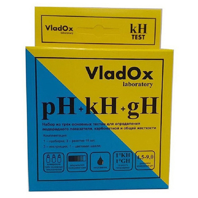 VladOx pH+gh+kh - профессиональный набор из трёх тестов