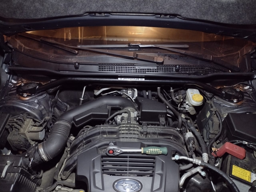 Распорка передних стоек (цельная) Subaru Forester 5 (SK) АТМО (ПОД ЗАКАЗ)