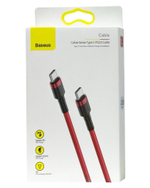Кабель-зарядка Type-C на Type-C Baseus Cafule series PD2.0 2м (CATKLF-H09) черно-красная