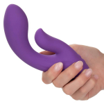 Фиолетовый вибратор-кролик 17,25см California Exotic Novelties Stella Liquid Silicone Dual Pleaser SE-4368-35-3