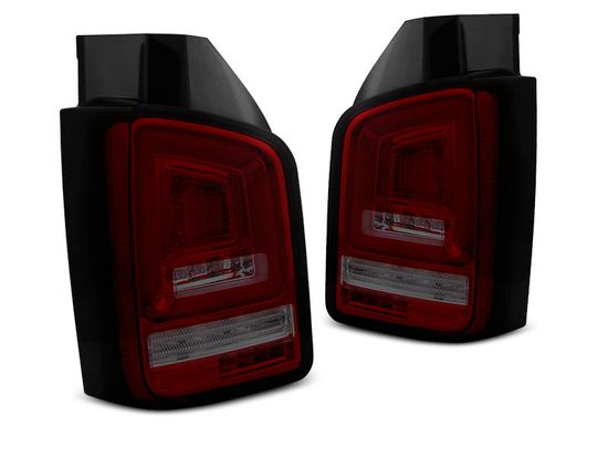Задние фонари для Volkswagen T5 (03-09) LED динамические красные темные
