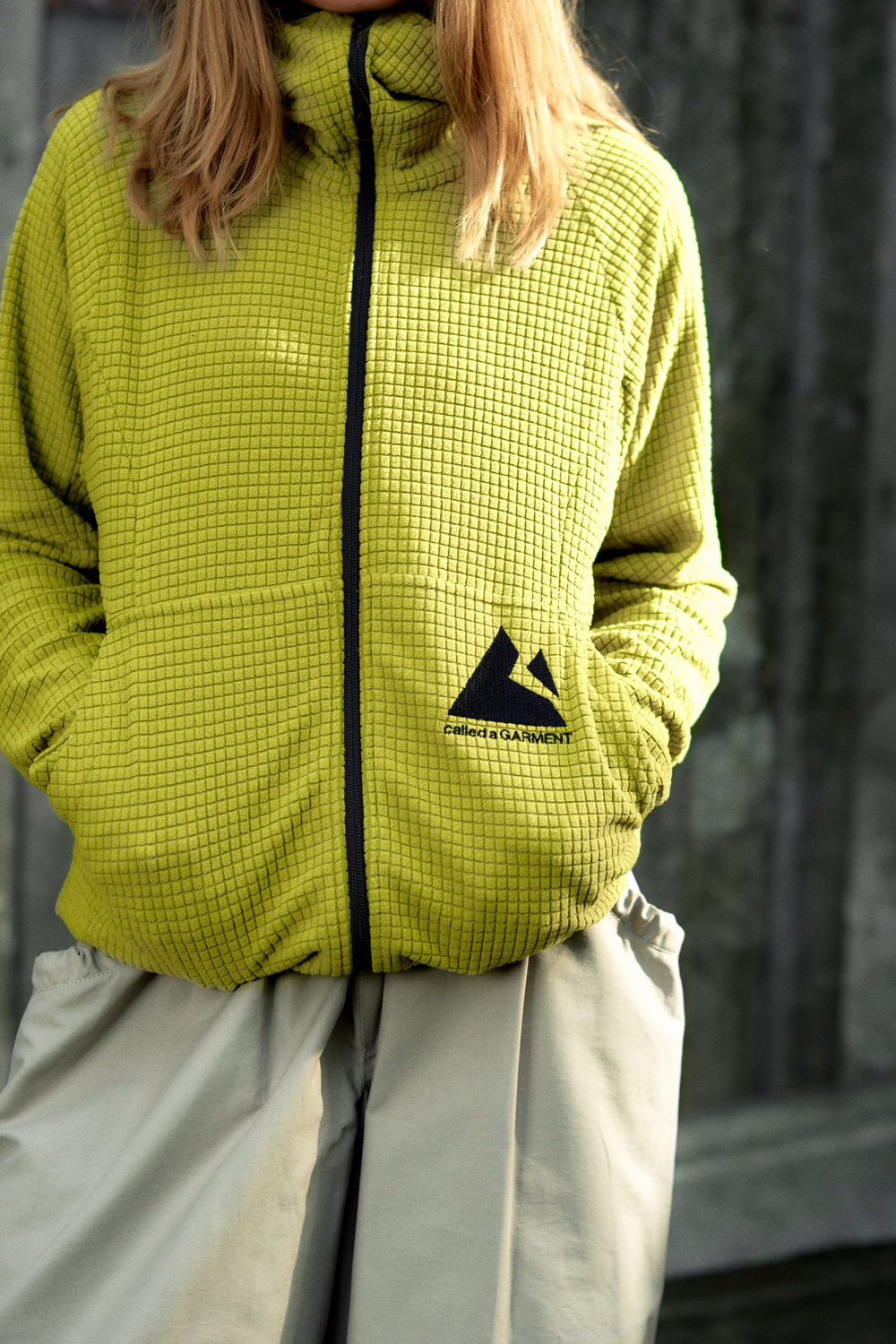 Худи Called a Garment Grid-Tex Hoodie "Golden Olive"