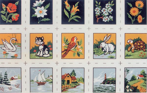 Рисунок для вышивания Soulos (канва жесткая), Детские картинки, 15 картинок, 60х90 см