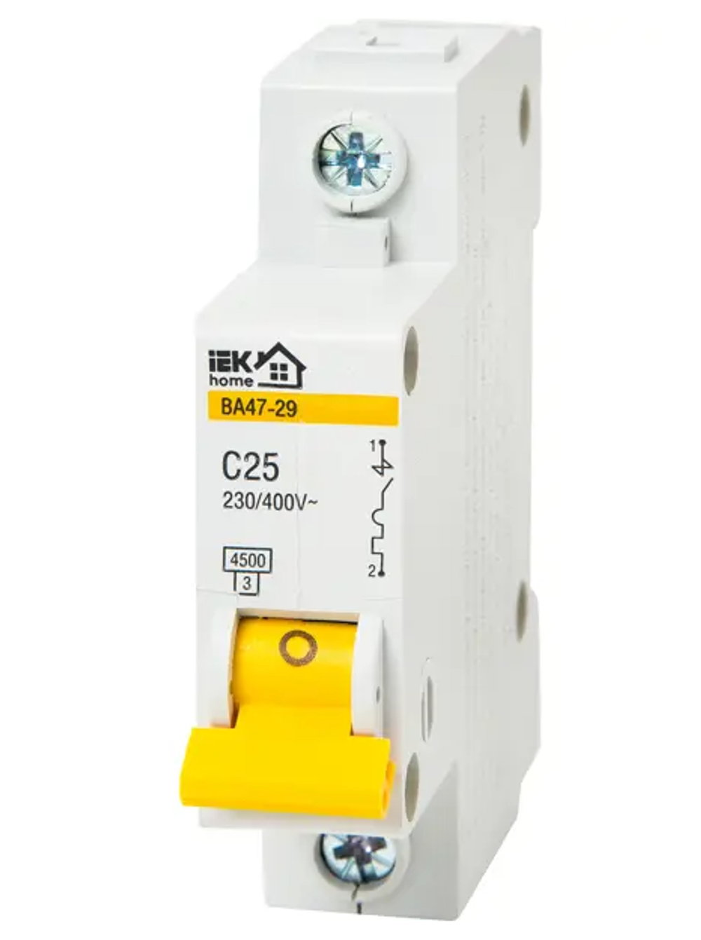 Автоматический выключатель IEK Home ВА47-29 1P C25 А 4.5 кА ш/к 4606056456868