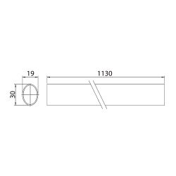 Балка для механизма DOORLOCK PD900FR-BAR, серебристая MG, 1130мм