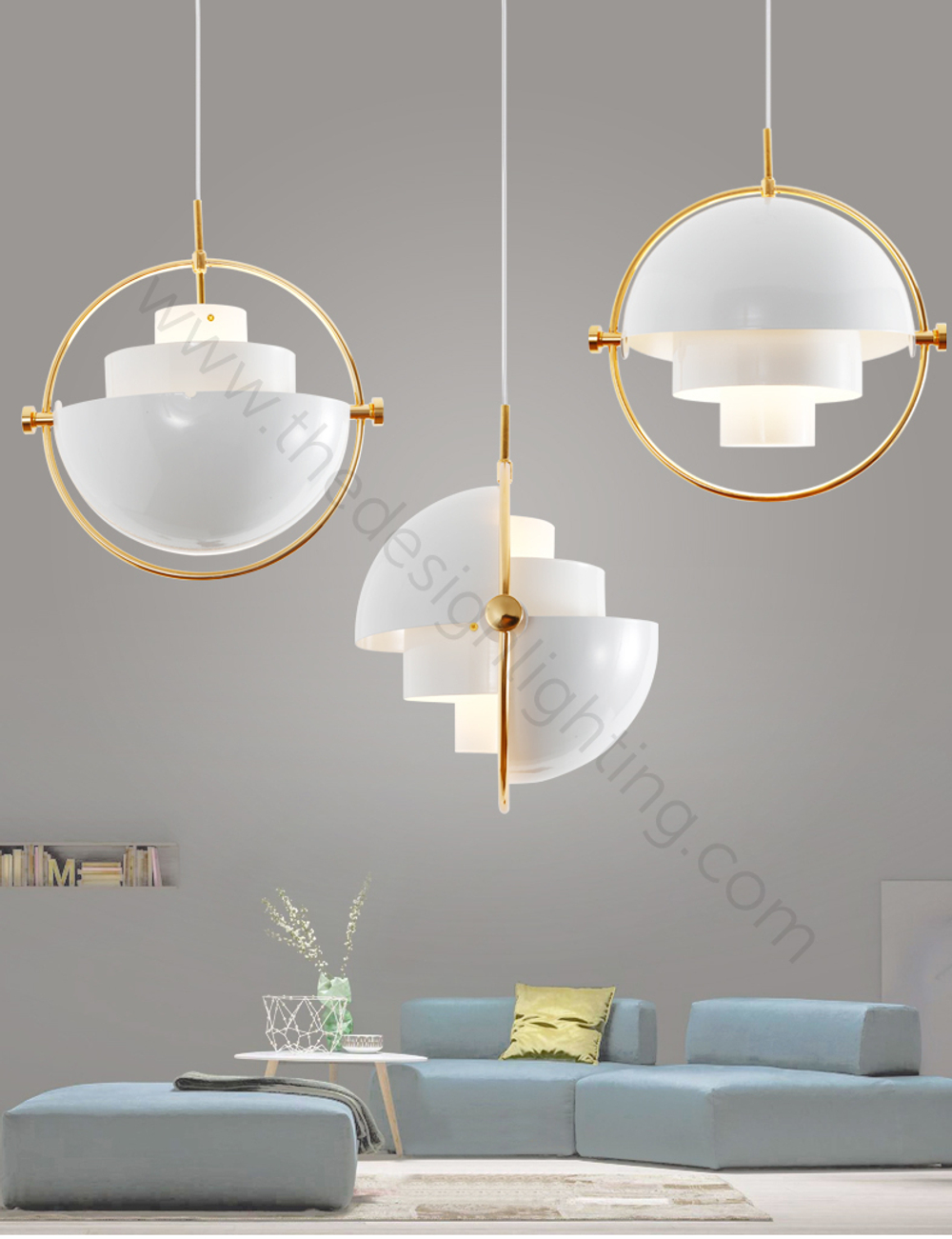 Pendant design lamp  Multi-Lite by Gubi (Blue)