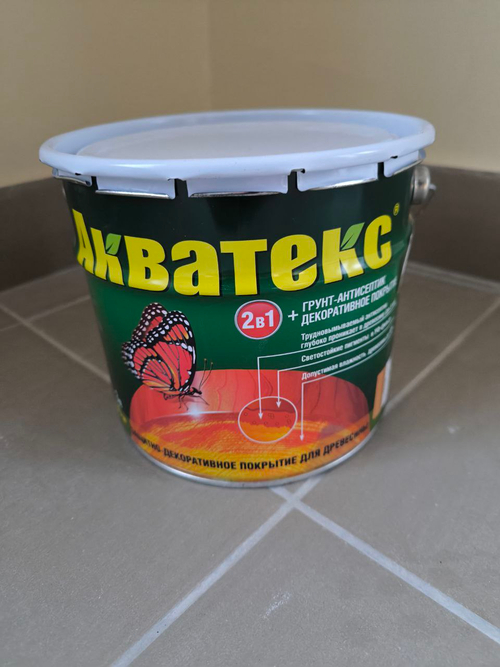 Защитно-декор покрытие для древесины "АКВАТЕКС" 2в1 ТИК 0,8л