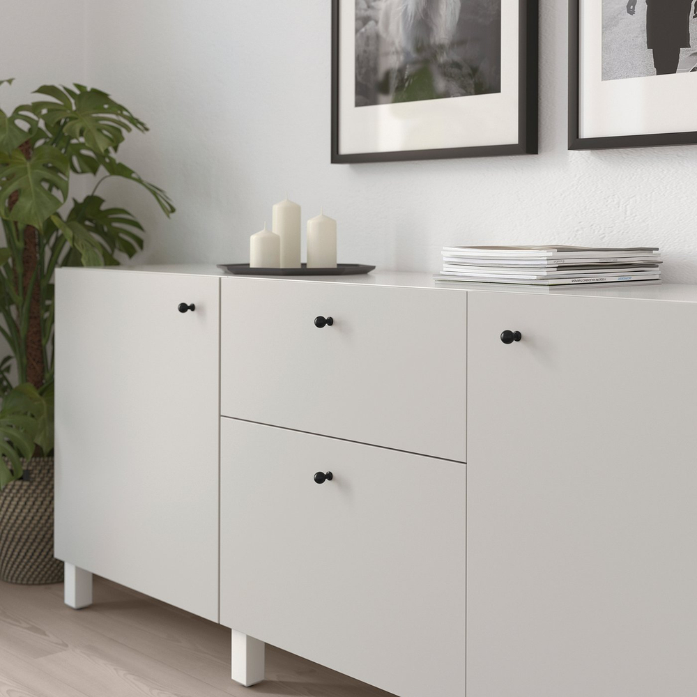 IKEA BAGGANÄS  (ИКЕА БАГГАНЭС)  -  Ручка-кнопка - чёрная 20 мм