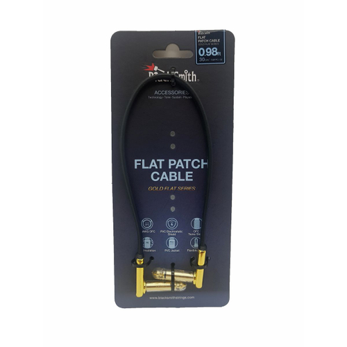 BlackSmith Patch Cable Gold Flat 0.98ft GSFPC-30 патч-кабель, 30 см, угл Jack/угл Jack, позол конт
