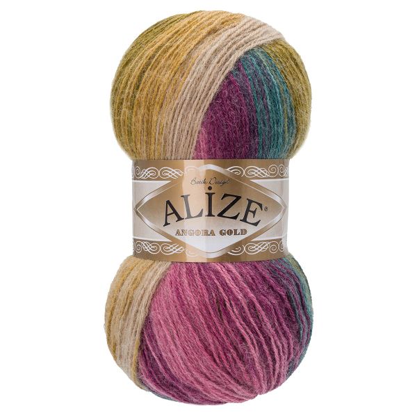 Пряжа Alize (Ализе) Angora Gold Batik / уп.5 мот. по 100 г, 550м, 4341 секционный A