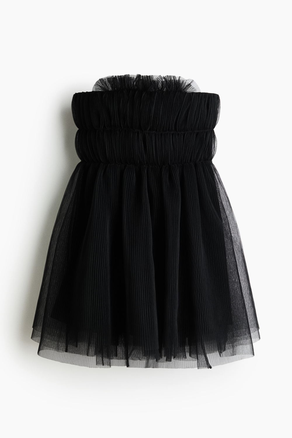 Платье-бандо из плиссированного тюля - H&M