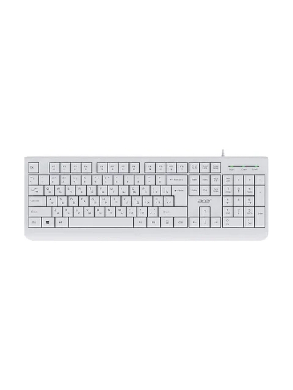 Acer OKW400 white USB Multimedia (ZL.KBDEE.01B) каб.:1.8м Клавиатура проводная