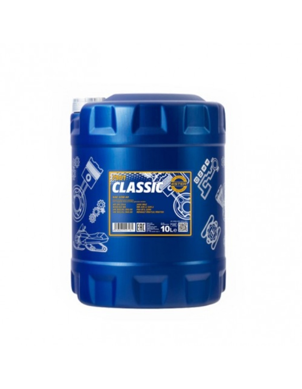 MANNOL 7501 Classic 10W-40 SN/CF Масло моторное, 10л