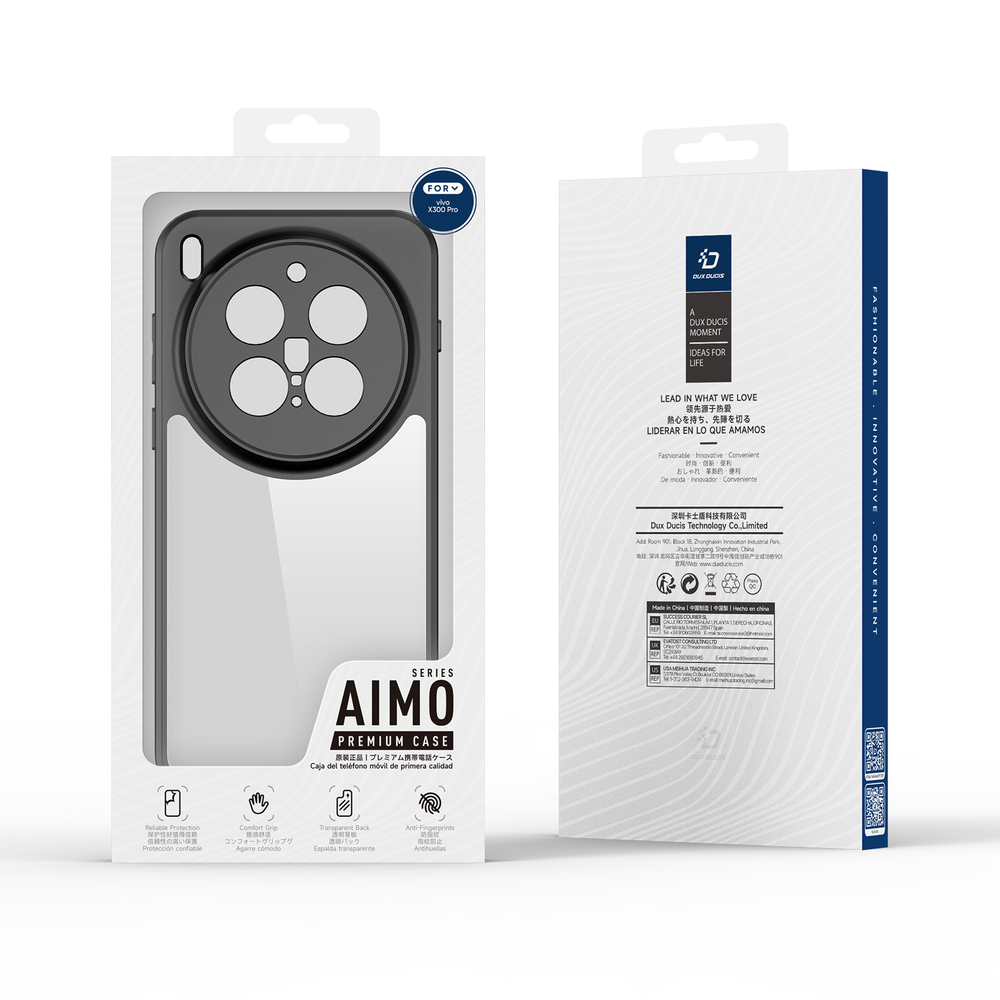 Чехол прозрачный противоударный для Vivo X300 Pro, серия Aimo Series от Dux Ducis