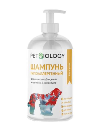 PetBiology Шампунь гипоаллергенный для кошек и собак, Канада, 300мл.