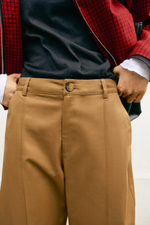 Брюки barrel со строчкой — ZARA
