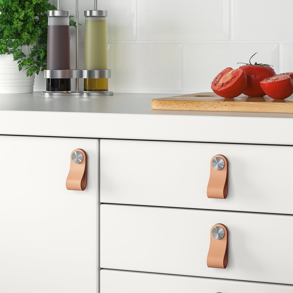IKEA ÖSTERNÄS  (ИКЕА ЁСТЕРНЭС)  -  Ручка кожаная - дублёная кожа 65 мм