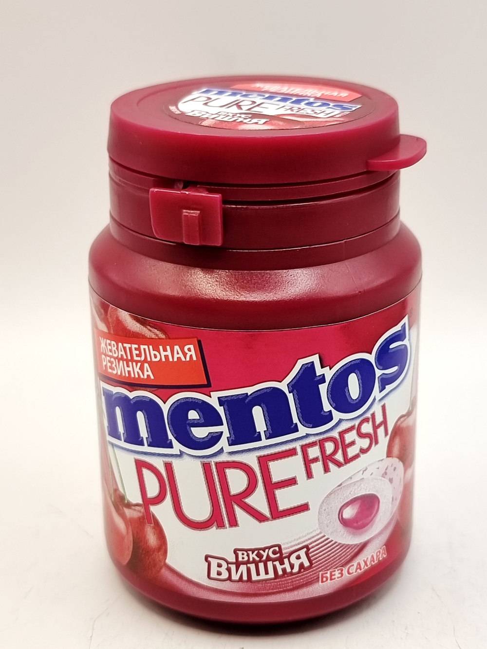 Mentos жевательная резинка Pure fresh Вишня, без сахара, 54 г