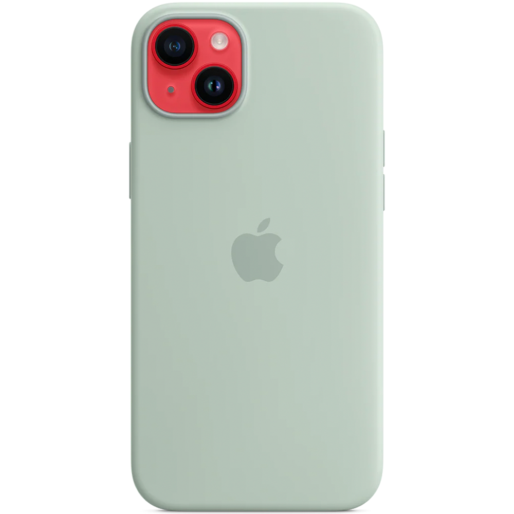 Силиконовый чехол с поддержкой MagSafe Apple Silicone Case для iPhone 14 Plus, Succulent (Агава)