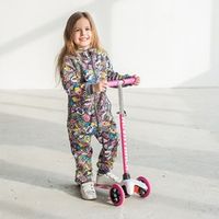 Комбинезон с клапаном и капюшоном "Sporty girls" утепленный