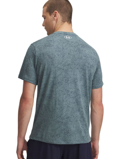 Мужская теннисная футболка Under Armour Tech Novelty - jasper blue/white