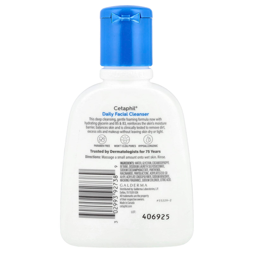 Cetaphil, Ежедневное очищающее средство, для нормальной и жирной кожи, 118 мл (4 жидк. Унции)
