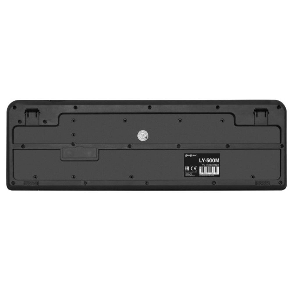 Exegate EX286177RUS Клавиатура ExeGate Multimedia Professional Standard LY-500M (USB, полноразмерная, 115кл., Enter большой, мультимедиа, длина кабеля 1,5м, черная, Color box)
