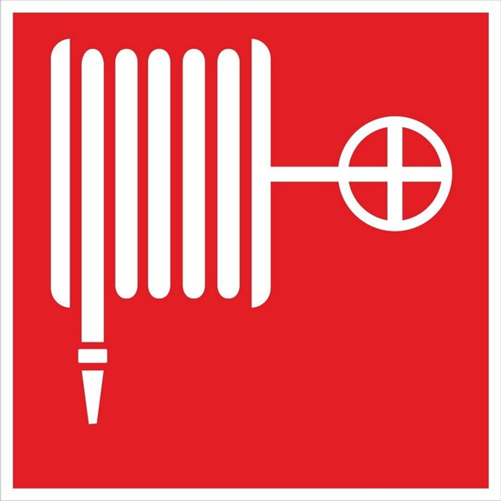 Знак наклейка F02 "Пожарный кран" (200x200) ГОСТ 12.4.026-2015 EKF PROxima (200.00 шт.)