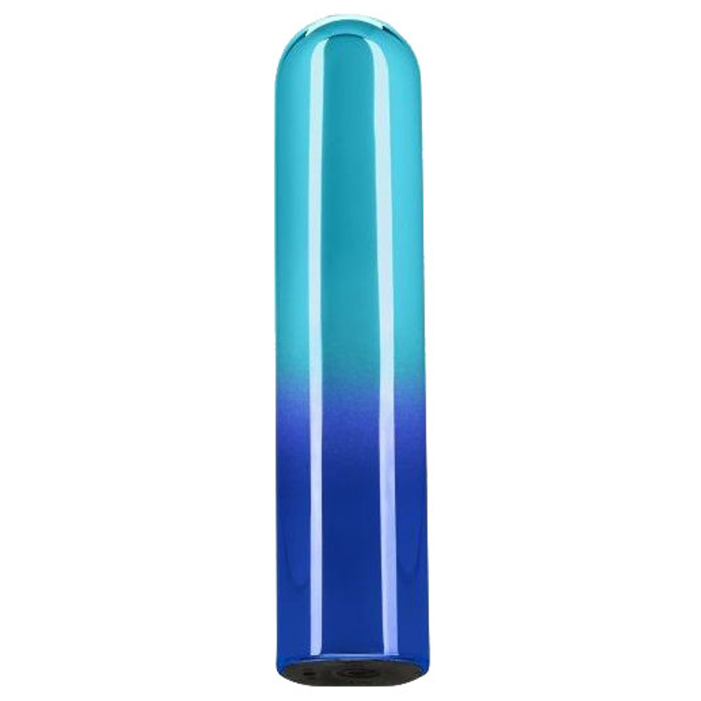 Голубой гладкий мини-вибромассажер 9см California Exotic Novelties Glam Vibe SE-4406-25-3