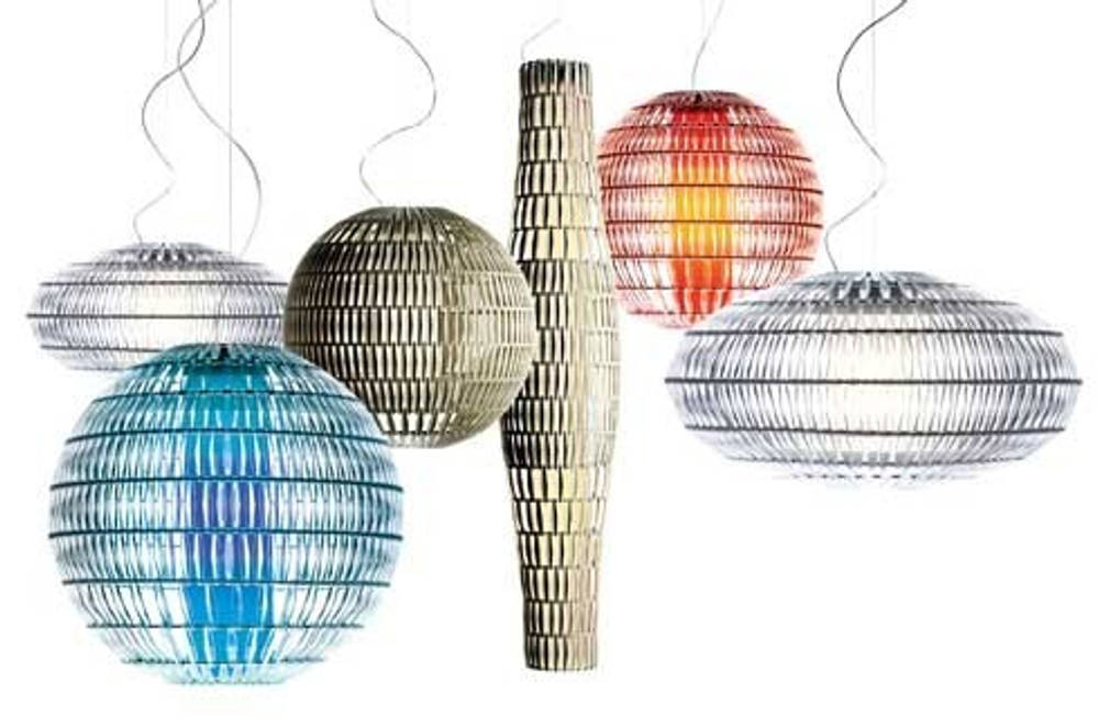 Pendant design lamp  Tropico Vertical by Foscarini (Gold)