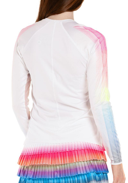 Женская теннисная футболка (dł. Рукава) Lucky in Love Luv Core Shock Wave Long Sleeve - разноцветный