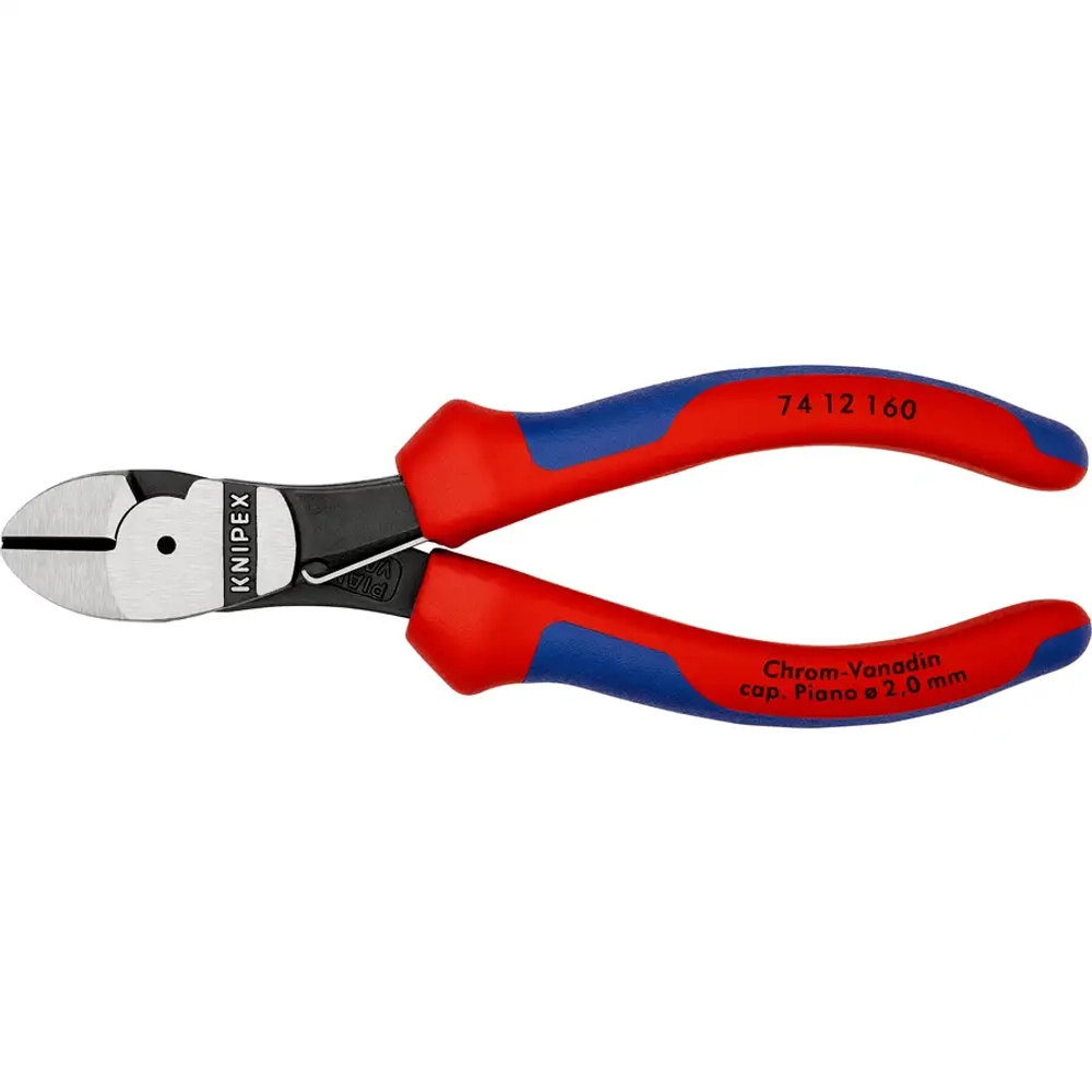 Кусачки боковые особой мощности черненые 160 мм Knipex 74 12 160