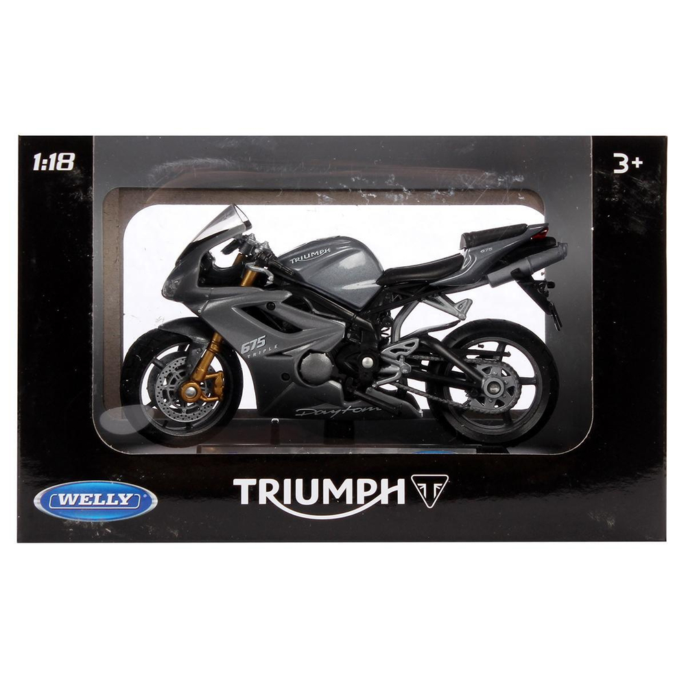 Мотоцикл ин. мет. 1:18 "Triumph Daytona 675" в коробка 12822PW (Kinsmart)
