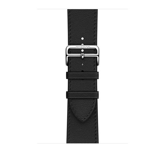 Apple Watch Hermès 45mm Silver Stainless Steel Case with Single Tour Deployment Buckle Noir